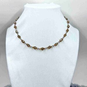 Elegant Brown Beaded Necklace